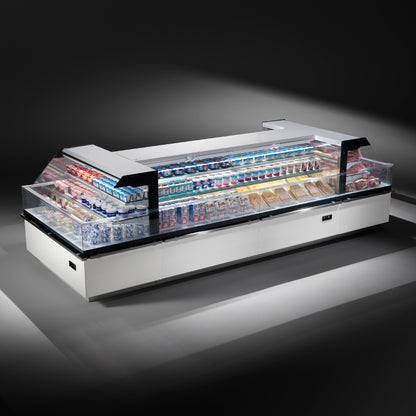 Open Refrigerated Island, Double Basin, 0/+4°C