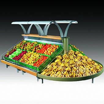 Open Semi-Vertical Refrigerated Display
