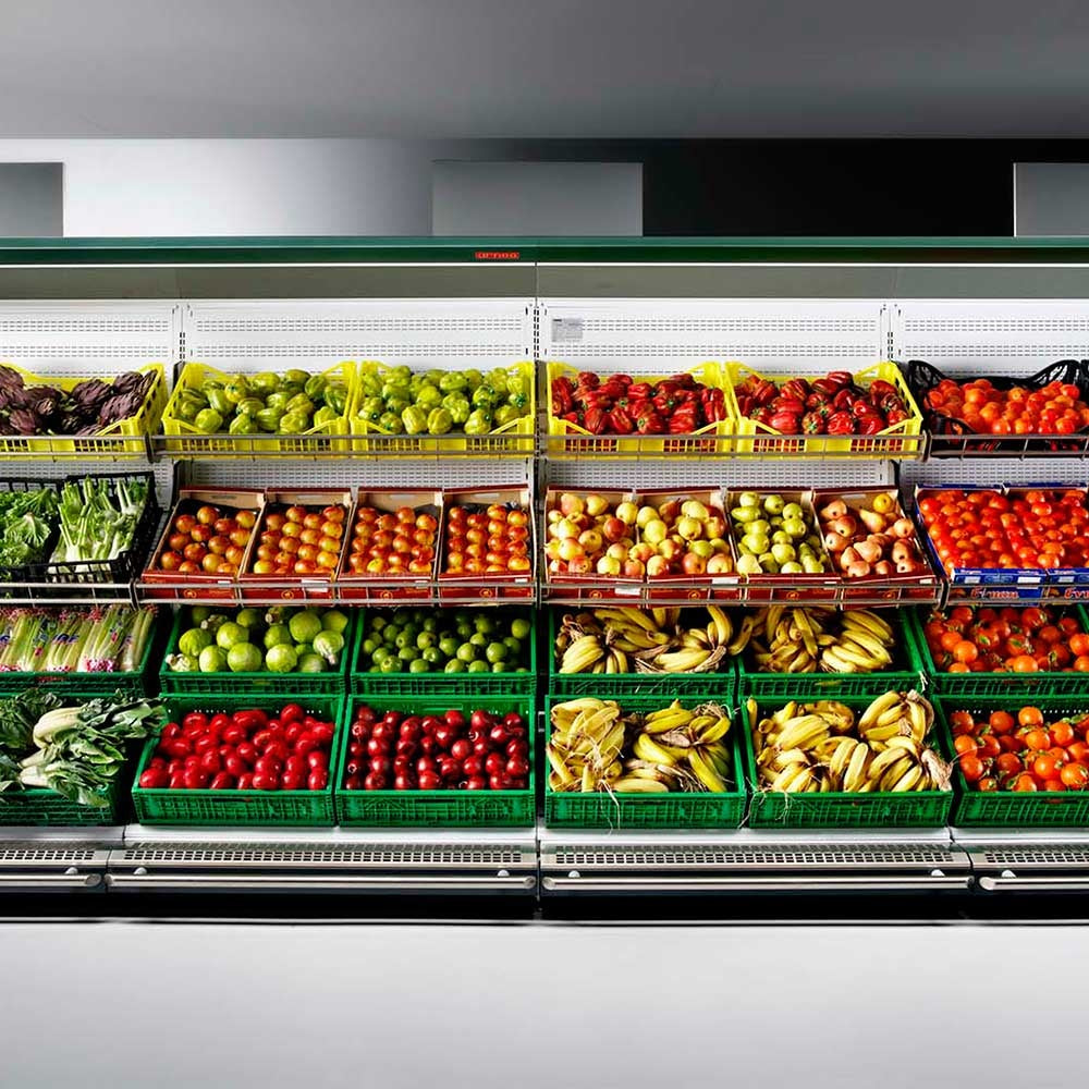 Open Semi-Vertical Refrigerated Display, Remote