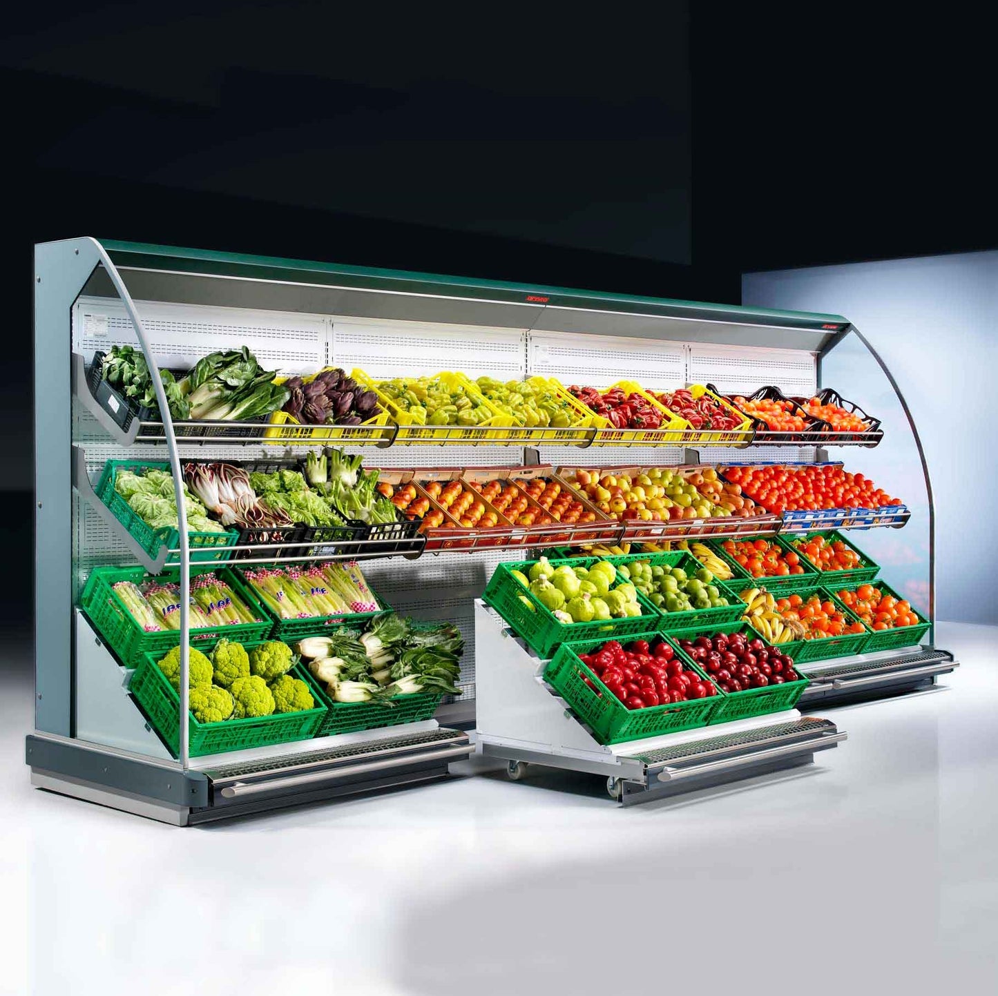 Open Semi-Vertical Refrigerated Display, Remote