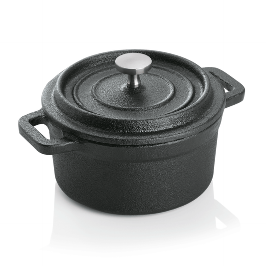 Was Cast Iron Cocotte, Black, Ø100 mm