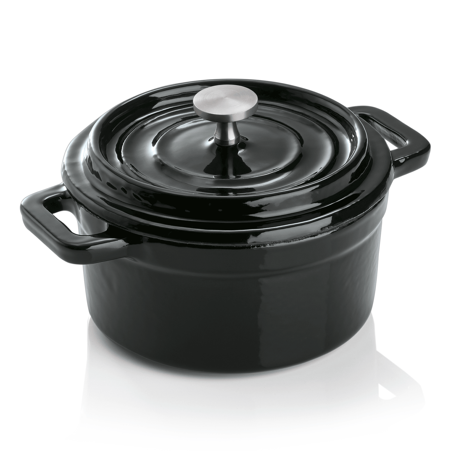 Was Enameled Cast Iron Cocotte, Black, Ø100 mm