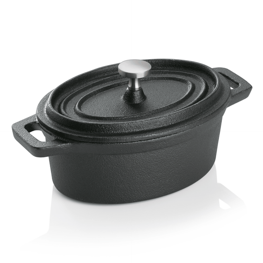 Was Cast Iron Cocotte, Black, 157 x 92 mm
