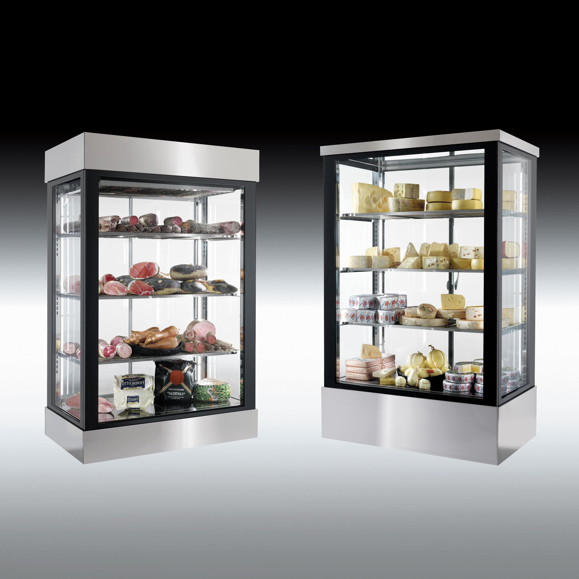 Malaga Vertical Glass-Door Display Cabinet, -1/+4°C