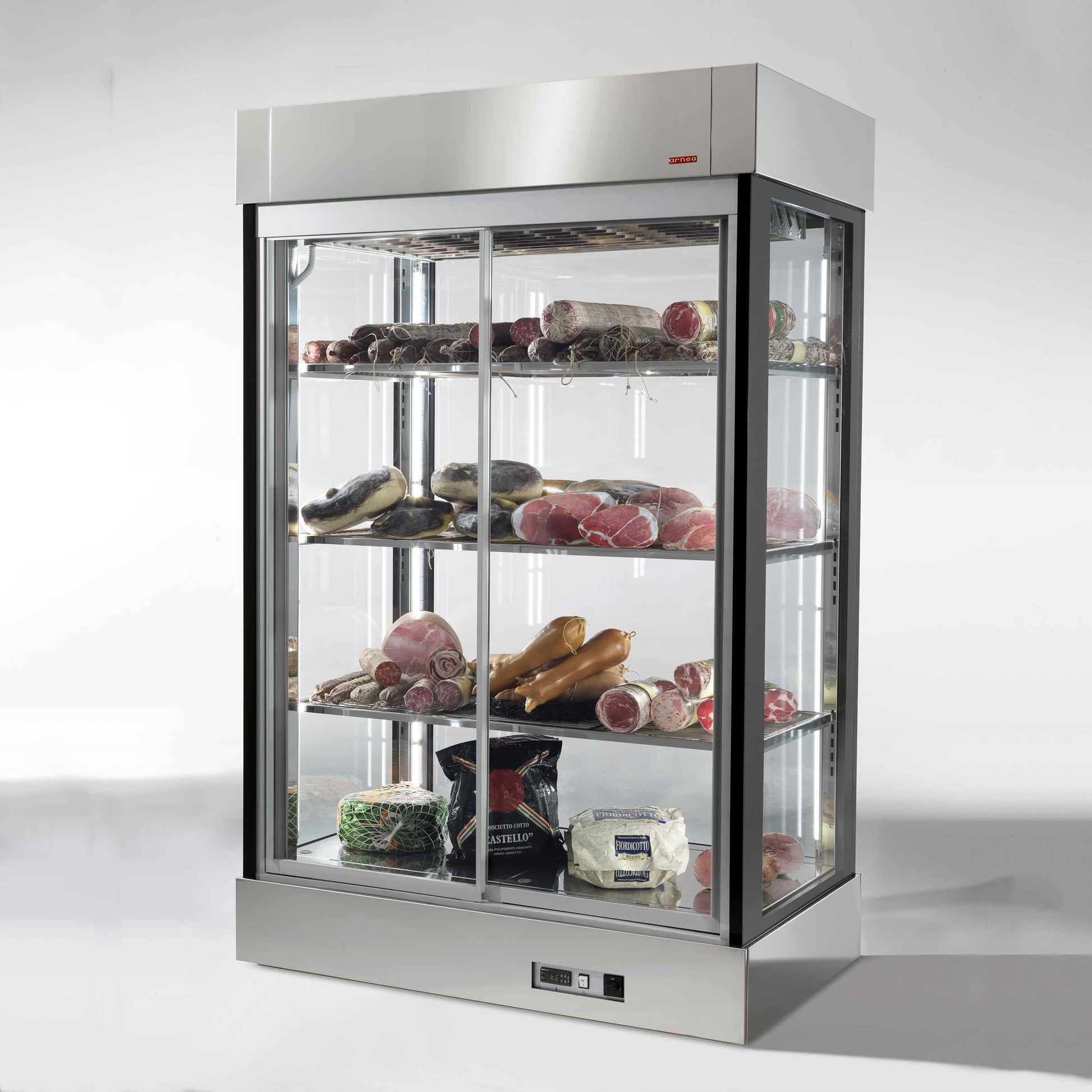 Malaga Vertical Glass-Door Display Cabinet, -1/+4°C