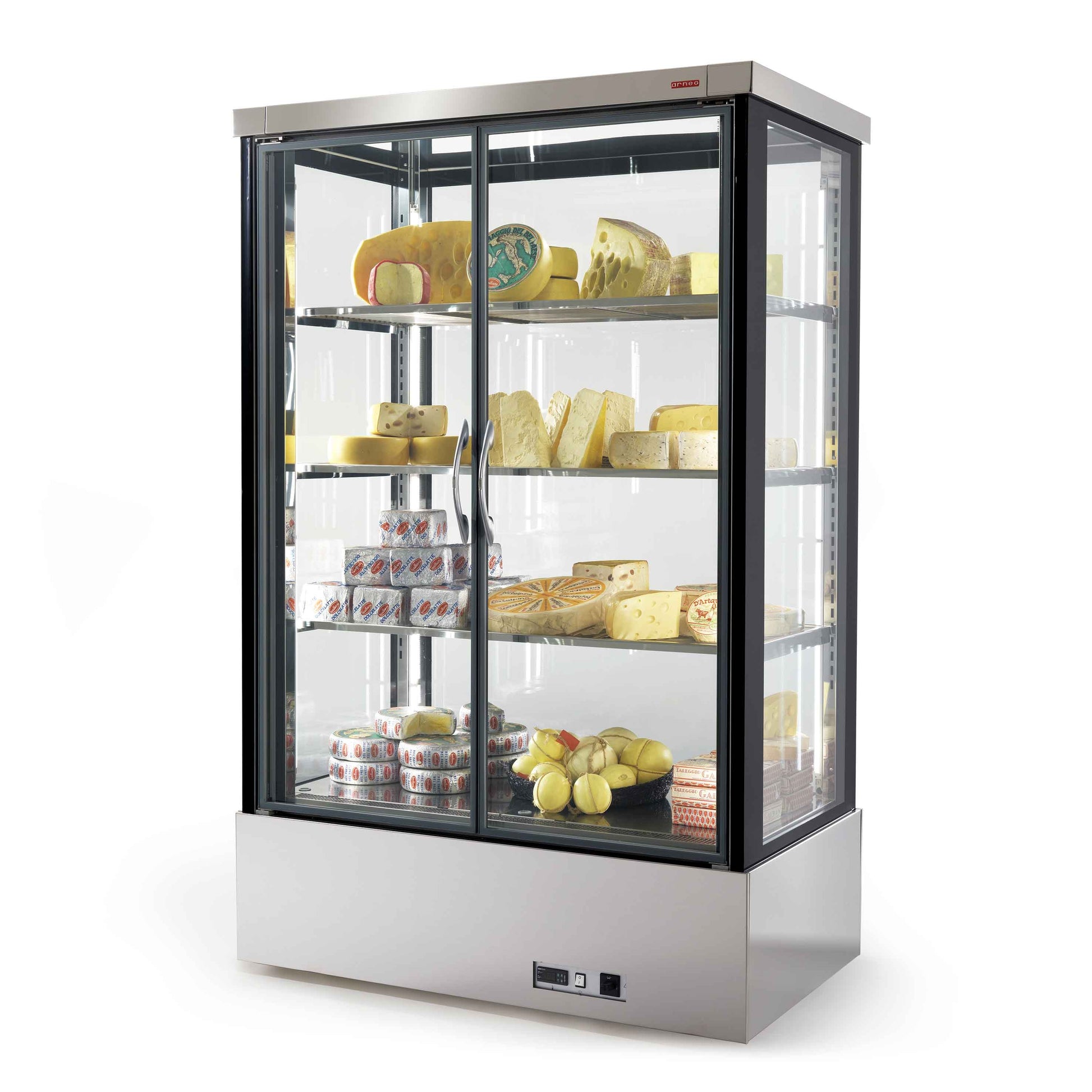 Malaga Vertical Glass-Door Display Cabinet, -1/+4°C