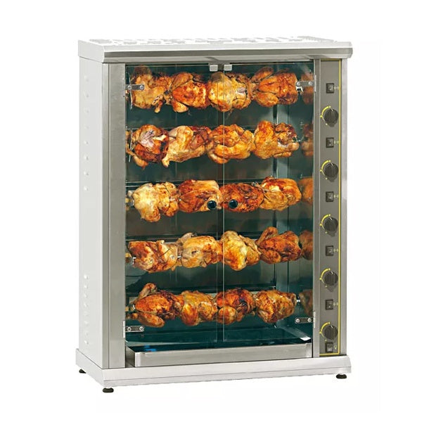 Gas Rotisserie, 5-Spit, 20 Chickens, 19 kW