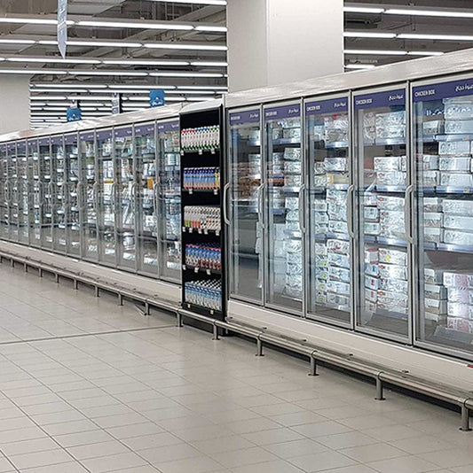Multi-Deck Glass-Door Display Cabinet, Remote, LED