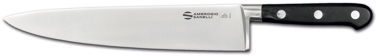 Chef Knife, 25 cm, Full Tang, Black Handle