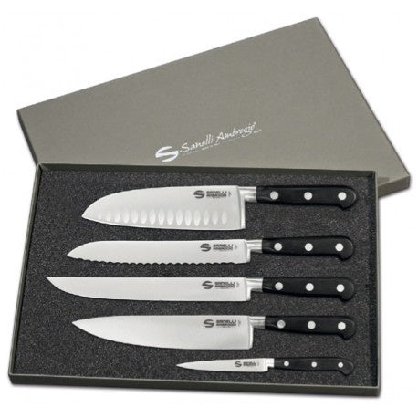 Professional Knife Gift Set, 5 Pcs, Italian Steel