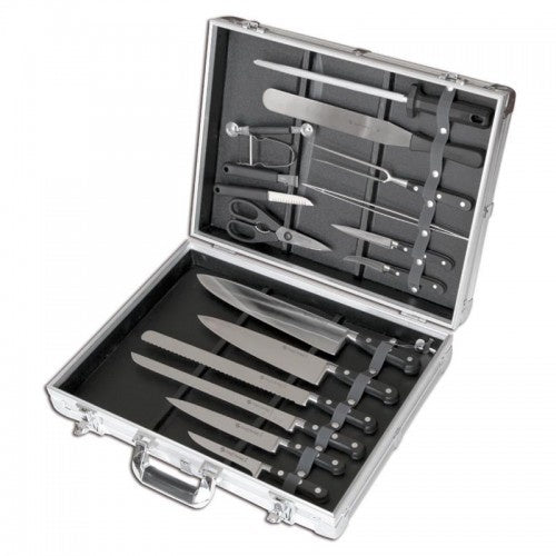 Chef's Aluminum Knife Case, 17 pcs, Forged