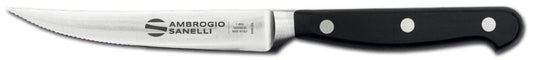 Steak Knife, Half-Serrated, 110 mm Blade, Black