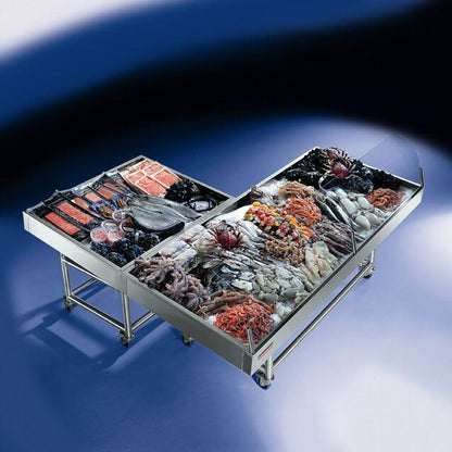 Fish Serve-Over Counter, 0/+2°C, AISI 316