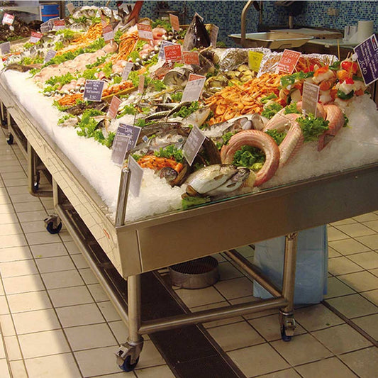 Fish Serve-Over Counter, 0/+2°C, AISI 316