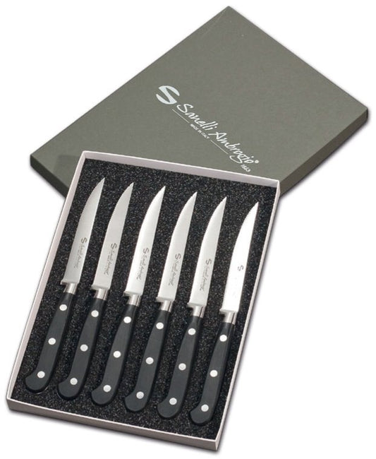 Serrated Steak Knife Set, 6 Pcs, Gift Box
