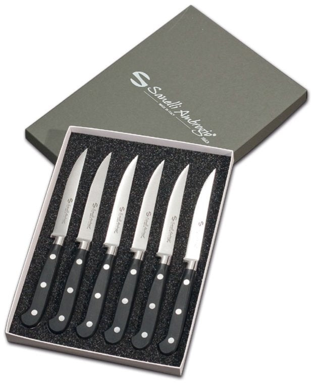 Serrated Steak Knife Set, 6 Pcs, Gift Box