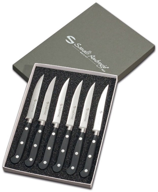Steak Knife Set, Plain Edge, 6 pcs, Gift Box