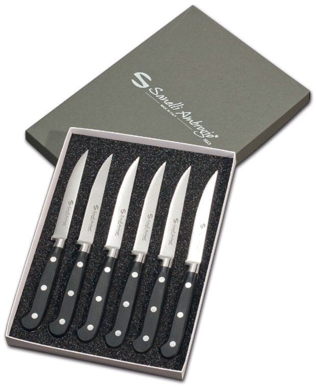 Steak Knife Set, Plain Edge, 6 pcs, Gift Box