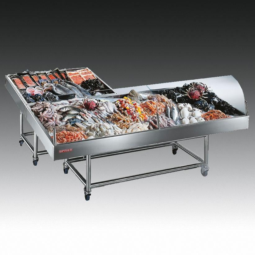 Fish Serve-Over Counter, 0/+2°C, AISI 316