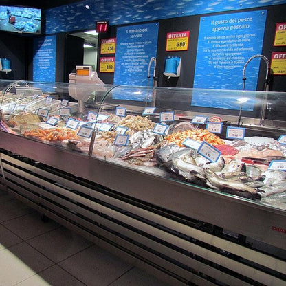 Fish Serve-Over Counter, 0/+2°C, AISI 316