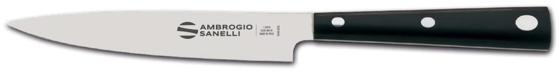 Narrow Boning Knife, 12 cm, Black Handle