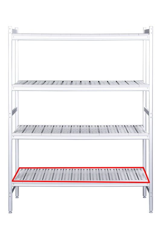 Saro aluminium shelving