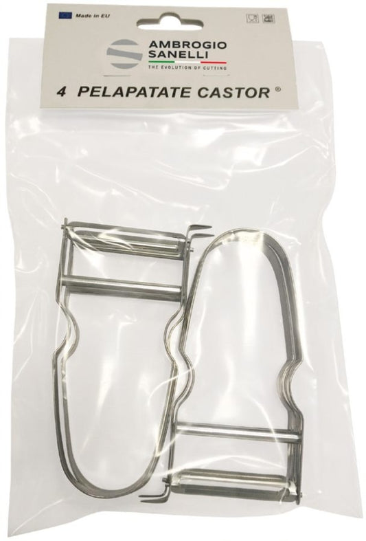 Arched Potato Peeler, Stainless Steel, Pack of 4