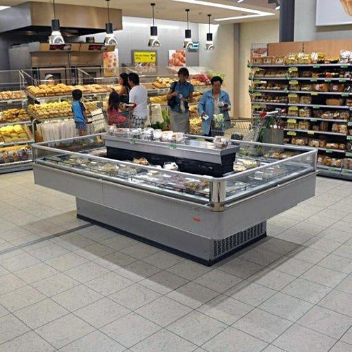 Open Refrigerated Island Display Case