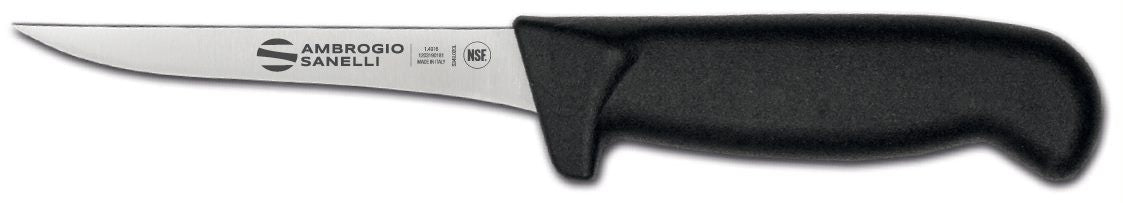 Supra Narrow Boning Knife, 12 cm, Black