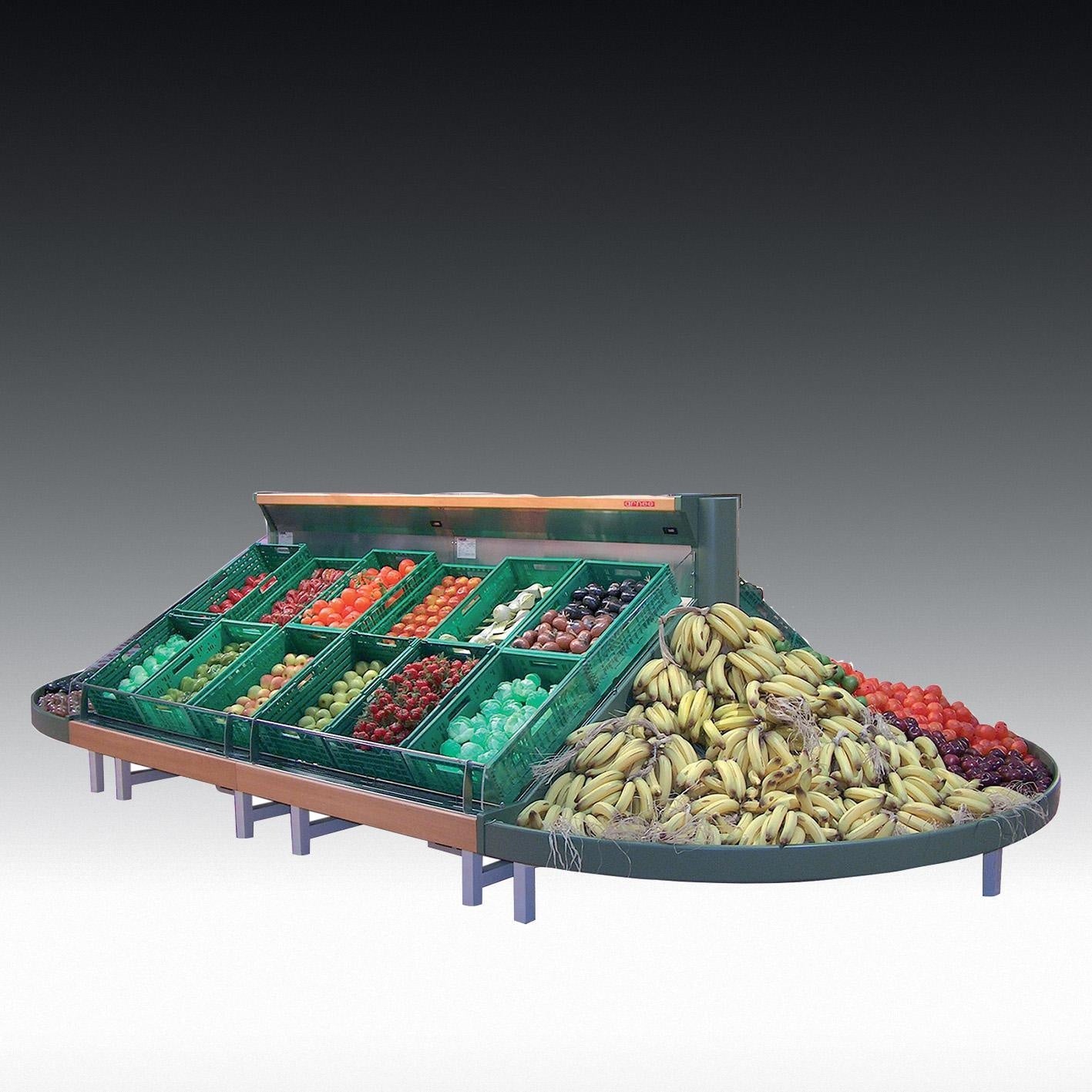 Open Semi-Vertical Refrigerated Display