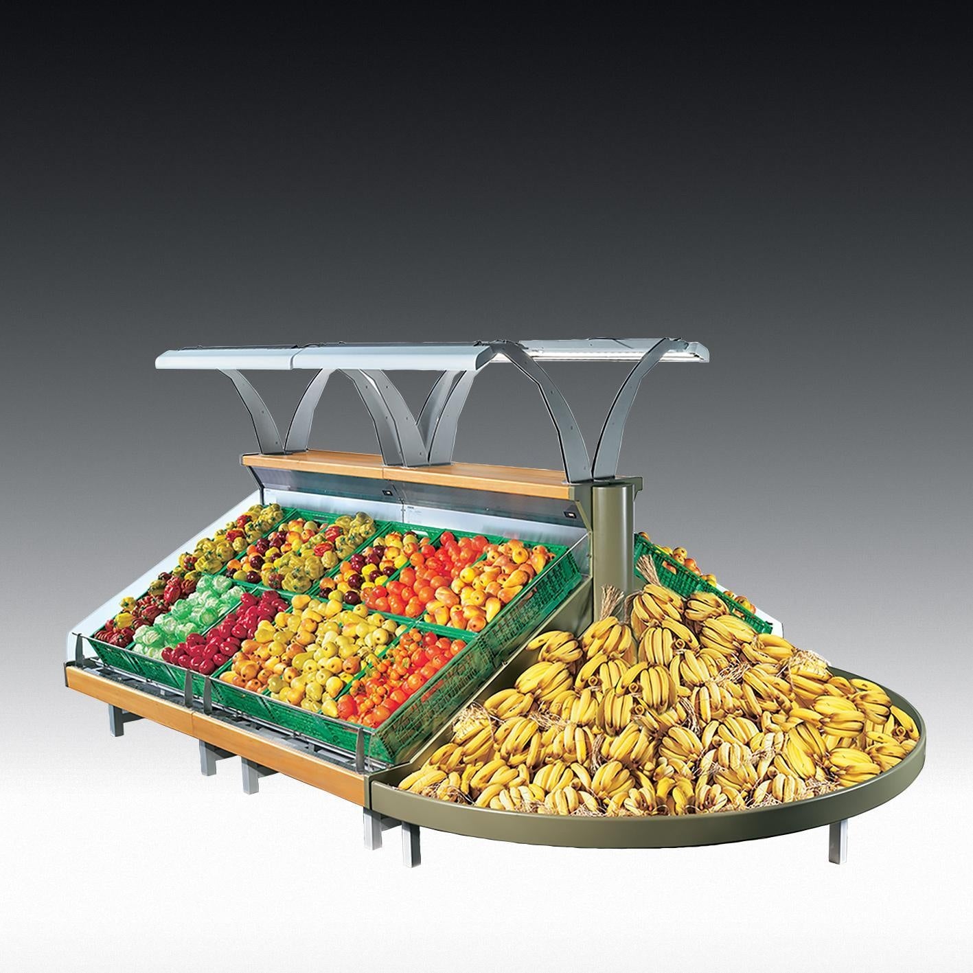 Open Semi-Vertical Refrigerated Display