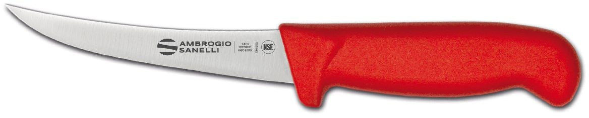 Supra Boning Knife, Curved Stiff, 13 cm, Red