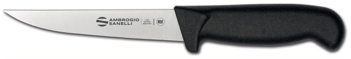 Supra Boning Knife, Straight, 14 cm, Black