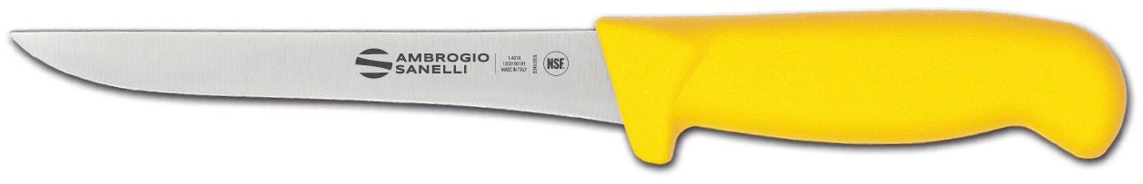 Supra Butcher Knife, 16 cm, Yellow Handle