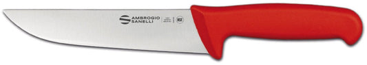 Supra Butcher Knife, 18 cm, Red HACCP Handle