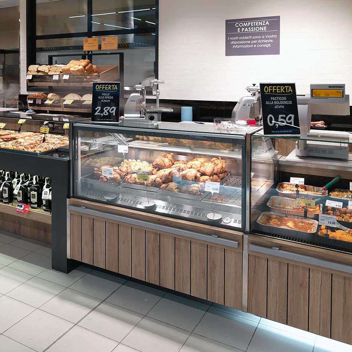Serve-Over Refrigerated Counter, All-Glass, M1/M2