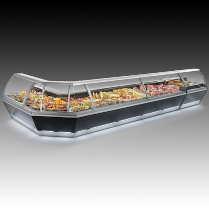Marte 2 Open Island Counter, 0/+2°C, Modular