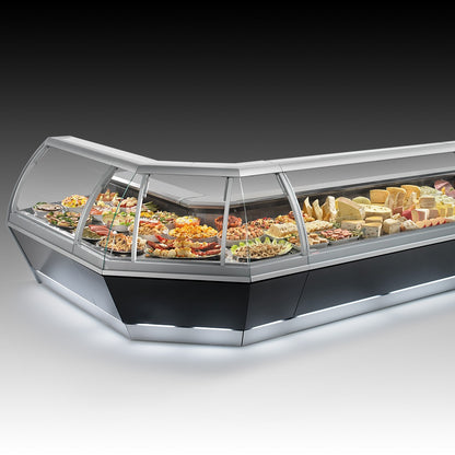 Marte 2 Open Island Counter, 0/+2°C, Modular