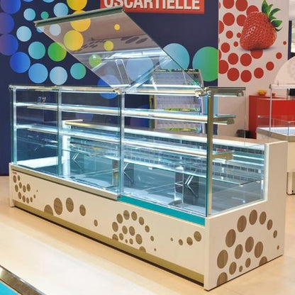 Refrigerated Pastry Counter, Semi-Vertical, Forced Air