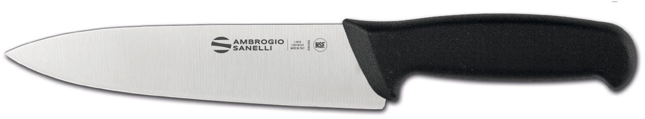 Chef's Knife, 18 cm, Black Non-Slip Handle