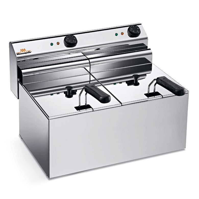 Double-Tank Electric Deep Fryer, 2x5 L, 6.6 kW