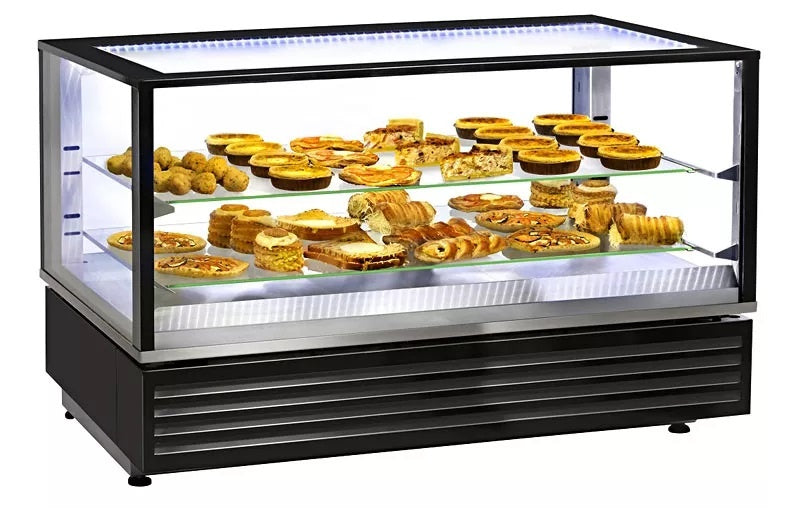 Heated Display Showcase, 3 kW, 20-90°C, 2 Shelves
