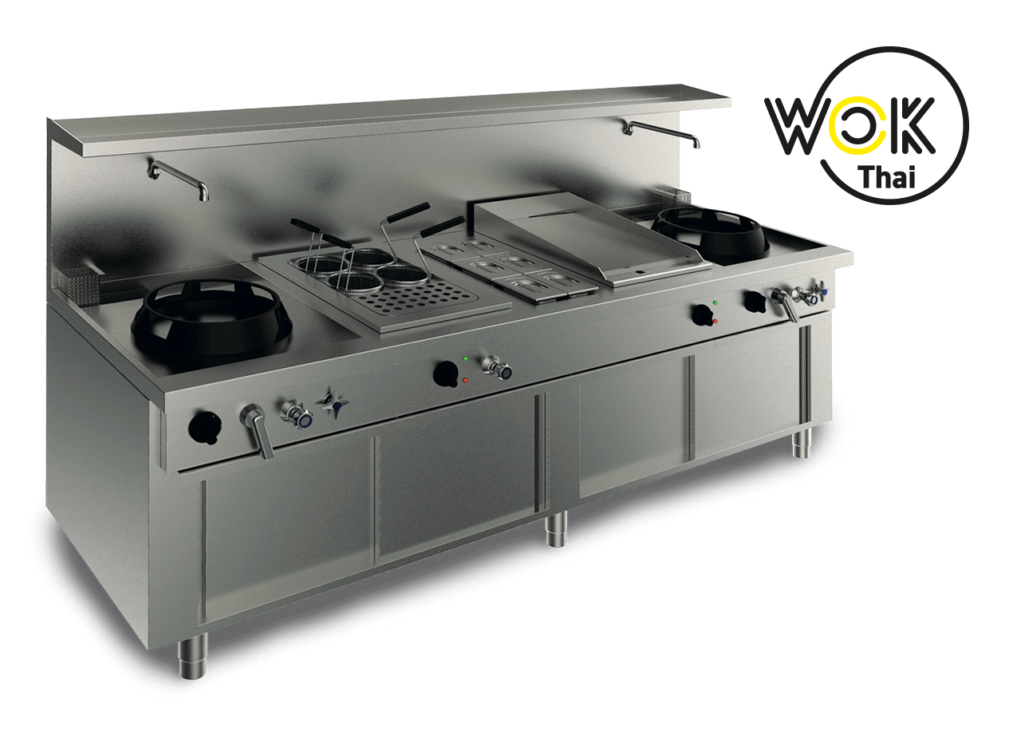 Thai Wok Cooking Station, Gas, 2300 mm