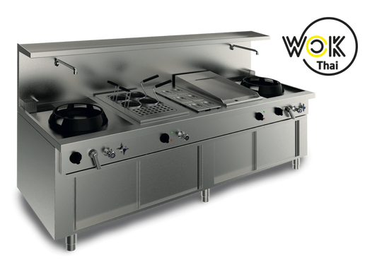 Thai Wok Cooking Station, Gas, 2300 mm