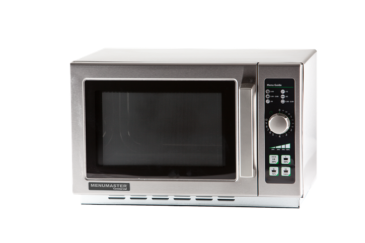 Menumaster RCS511DSE commercial microwave oven, dial control, front view