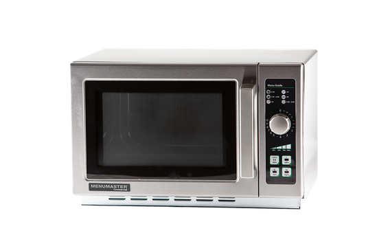 Menumaster RCS511DSE commercial microwave oven, dial control, front view
