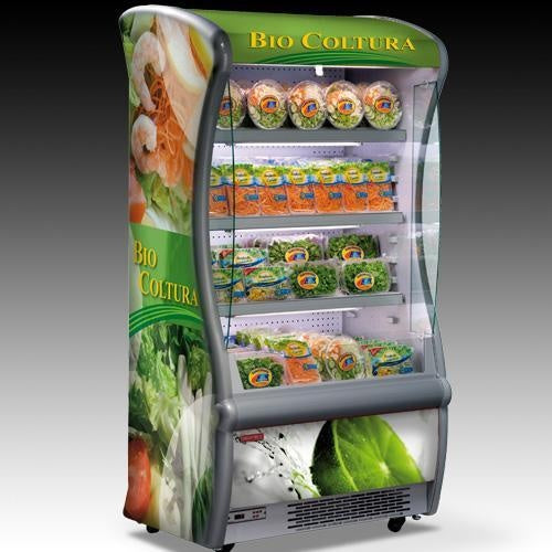 Open Multi-Deck Wall Cabinet, +2/+4°C, R290