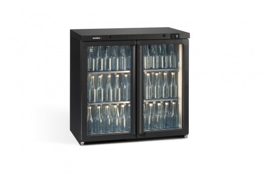 Backbar Bottle Cooler, 234 L, +2/+18°C, 2 Glass Doors