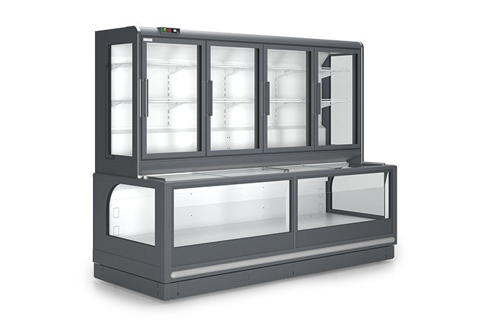 Pavo Combined Freezer Display, -22/-18°C, Remote