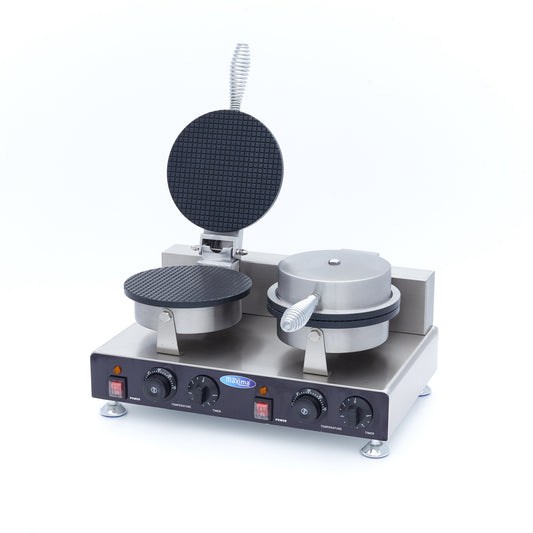 Double Ice Cream Cone Waffle Maker, 2 Plates, 2 kW